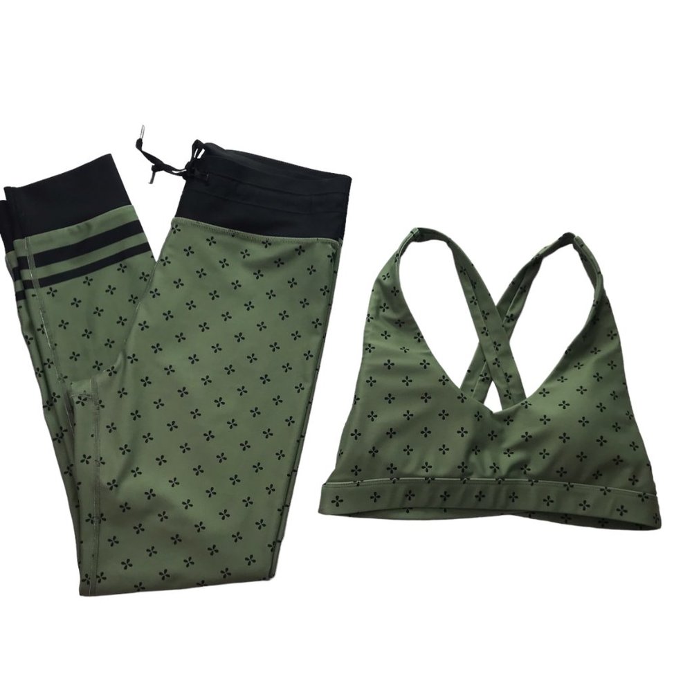 Sarah's Day x White Fox Active Outfit Set Two Piece Legging and Crop Top Sports